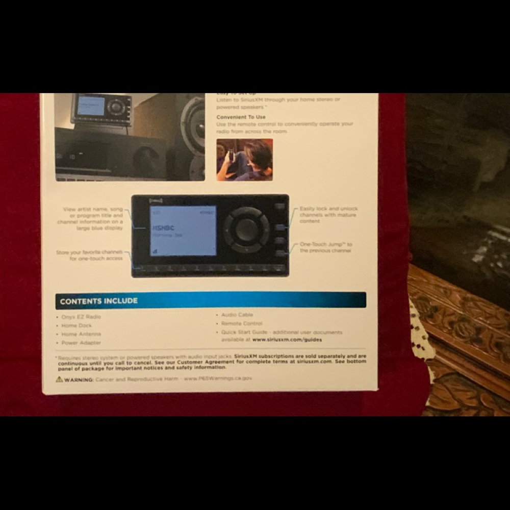 Sirius XM HOME KIT Black